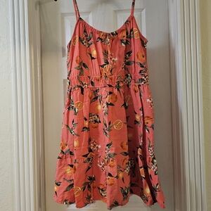 LOFT Coral Floral Dress